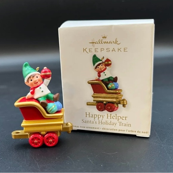 Hallmark Keepsake: 2011 "Happy Helper, Santa's Holiday Train" Miniature Ornament - Picture 1 of 10